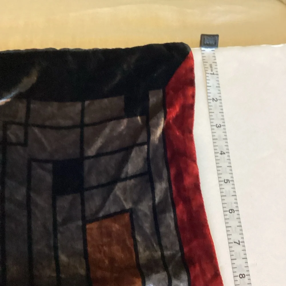 Frank Lloyd Wright Silk Velvet Scarf MOMA Licensed Geometric Design